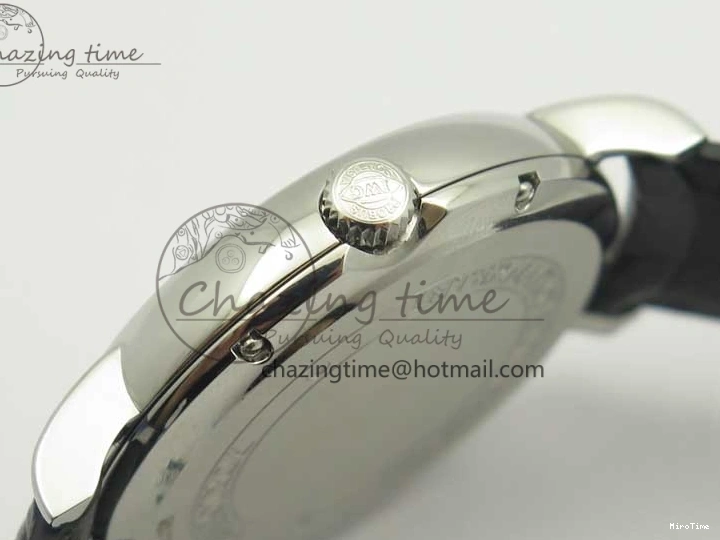 MIROTIME 0518 Portofino Automatic SS TWF 1:1 Best Edition Black Dial on Black Leather Strap A TravelReady 7199